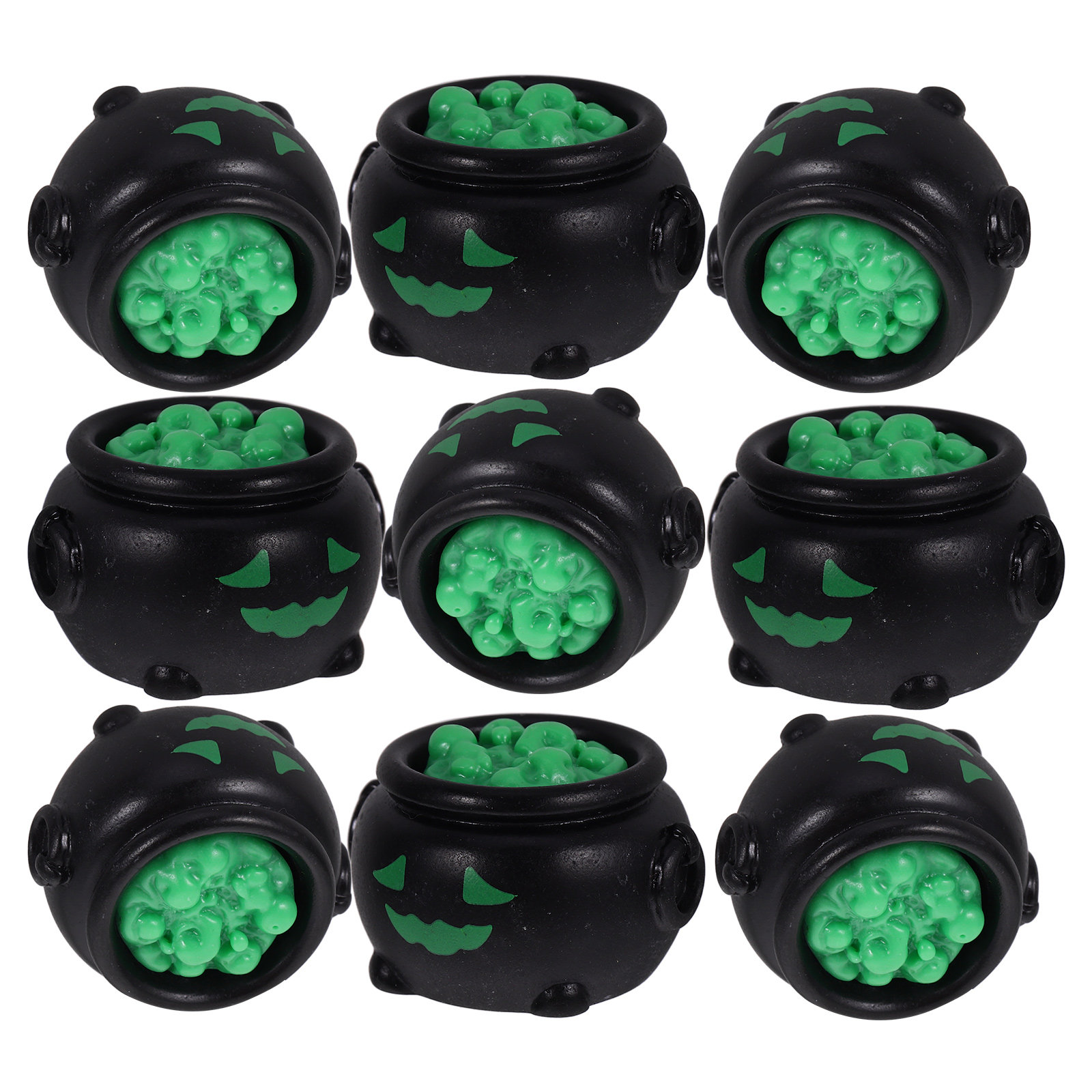 Resin Crafts - 10Pcs Miniature Witch Cauldron Halloween Decorations