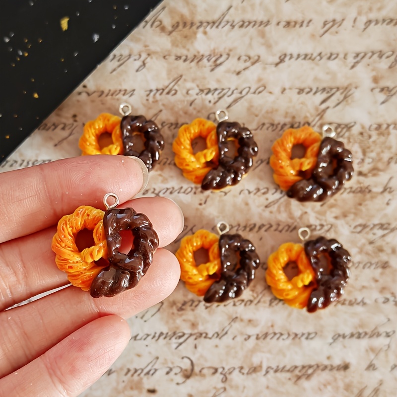 Resin Craft Projects - 6Pcs Simulation Heart Chocolate Resin Charms