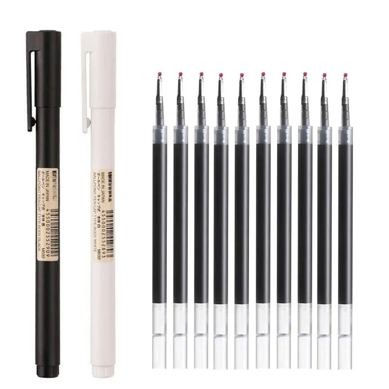 Muji Stationery Gel Pen - 0.5mm Black Bullet Tip Gel Pens
