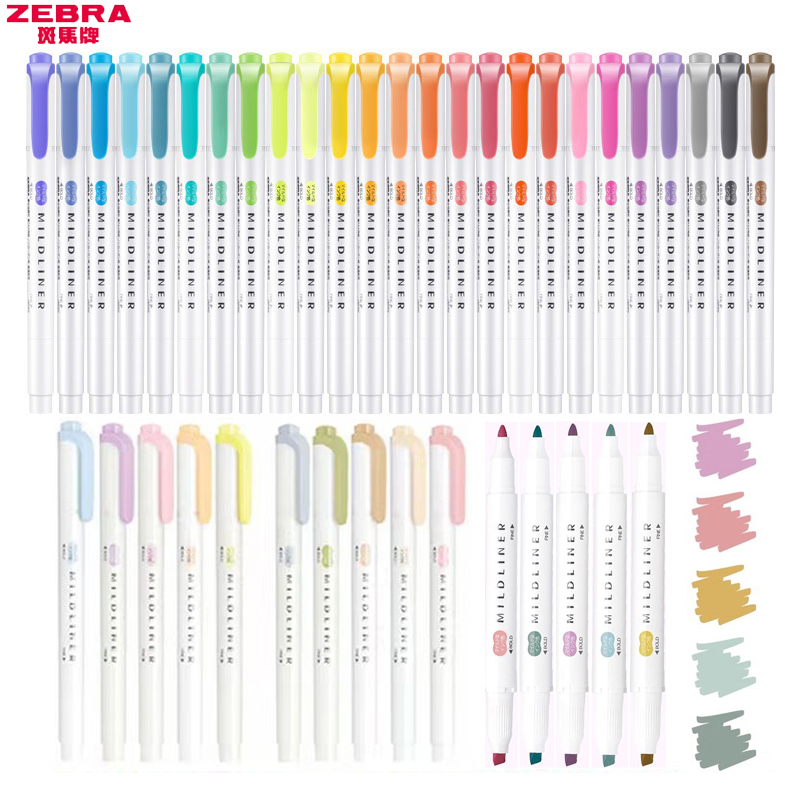 Zebra Pen Mildliner - 1/3pcs ZEBRA MILDLINER WKT7 Highlighter Pens,Multi-Colors