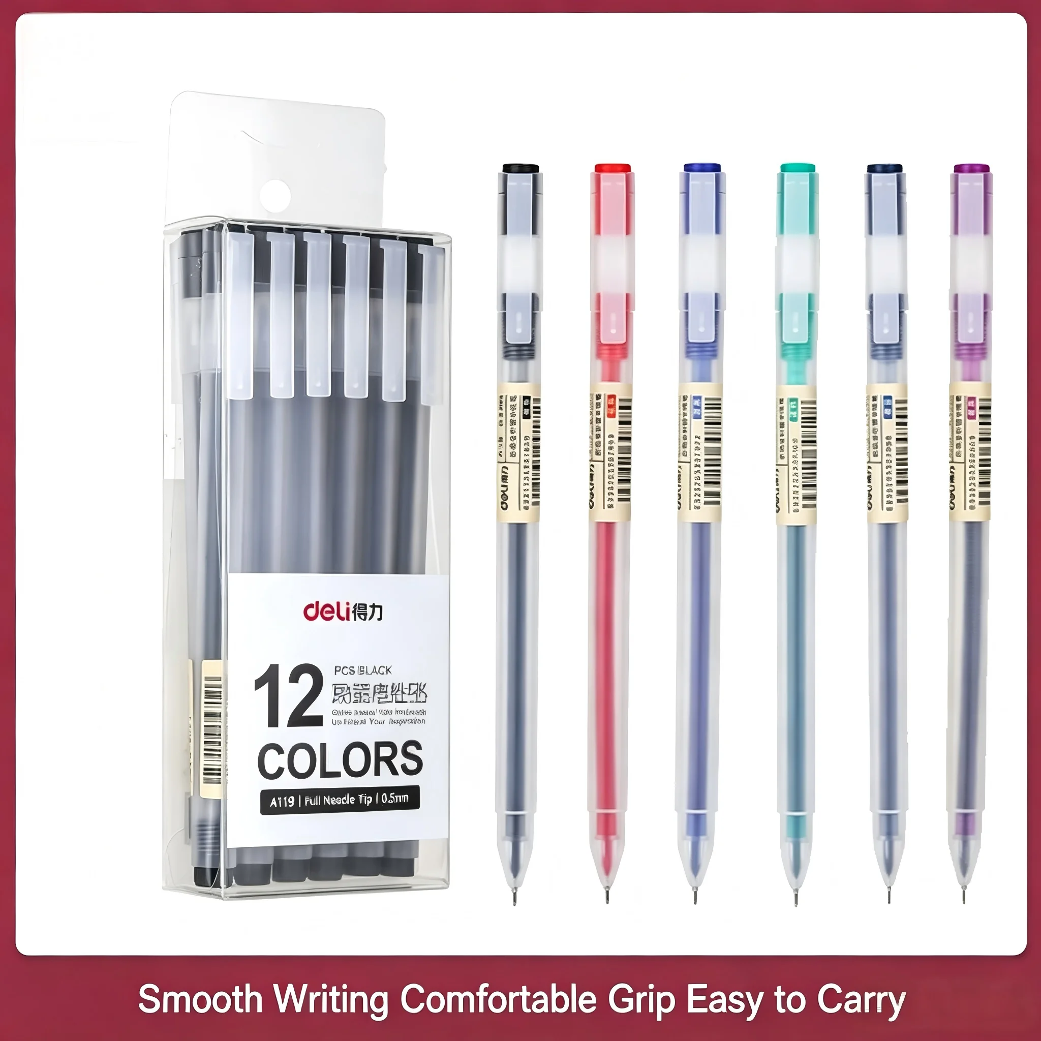 Muji Stationery Gel Pen - A119 Black Gel Pens 0.5mm Full
