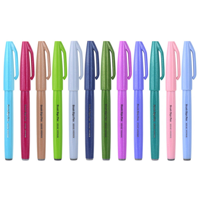 Pentel Pen Sign Pen - 12/24pcs Japan Pentel Touch Brush Fude