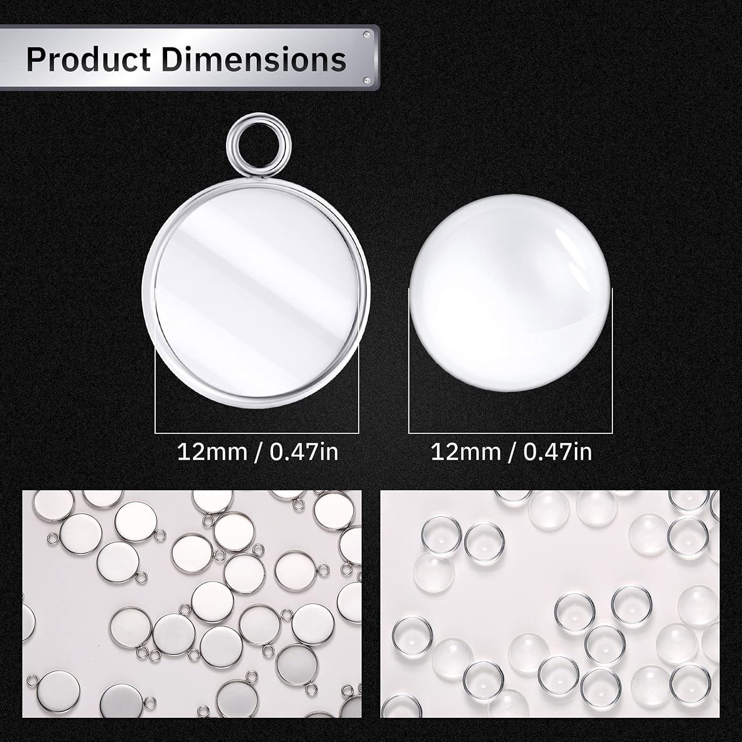 20 Pieces Stainless Steel Roun - Resin Crafts recension och pris