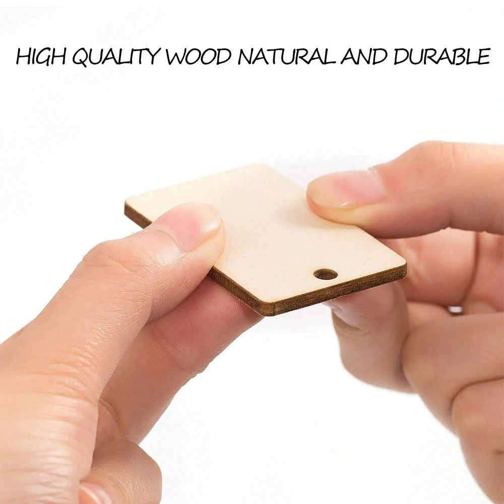 60pcs Blank Wooden Key Chains  - Wood Ring Blank recension och pris