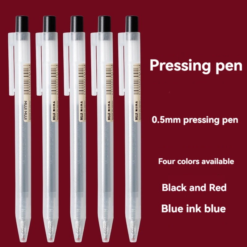 0.5mm Press Gel Pen Blue/Black - Muji Stationery Gel Pen recension och pris