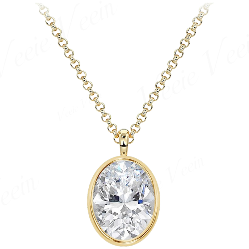 Veeie Veein Jewelry 3ct Irregu - Bezels Set Pendant recension och pris