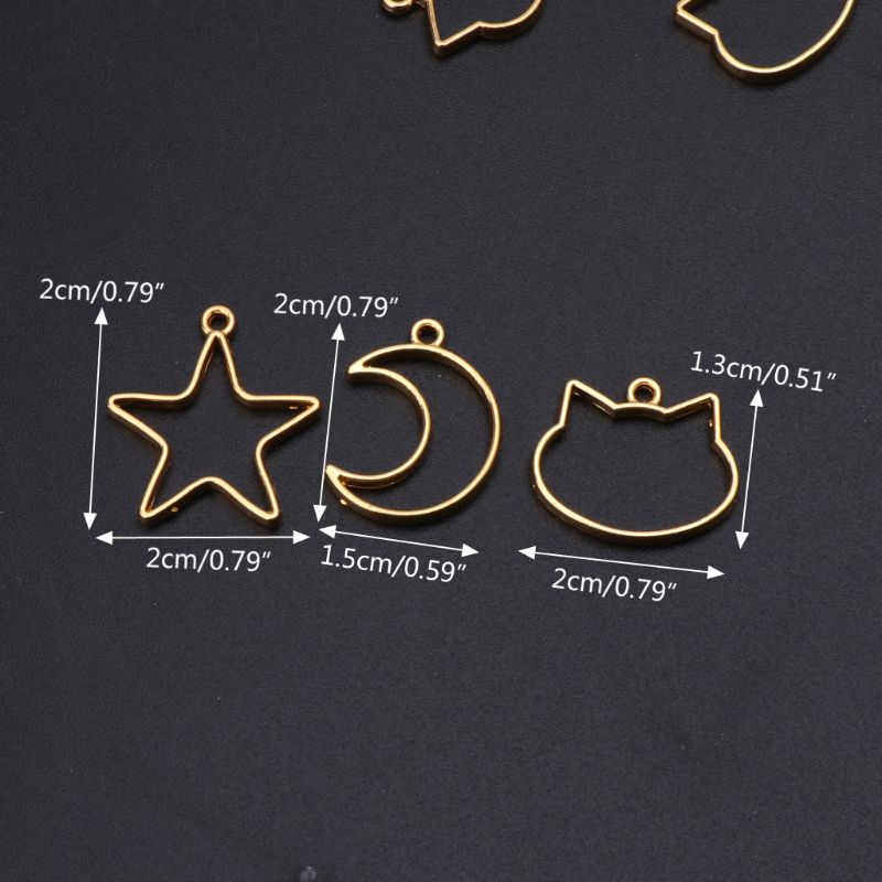 90 Pieces Mini Geometric Frame - Bezels Set Pendant recension och pris