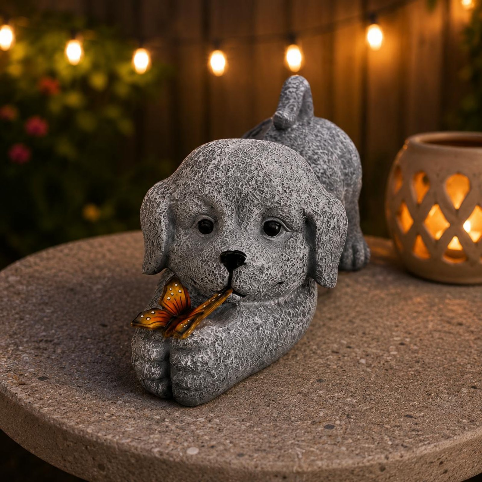 Solar Dog Statue Resin Craft S - Resin Crafts recension och pris