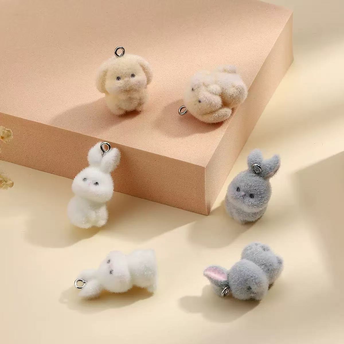 10pcs Flocking Little Rabbit R - Resin Craft Projects recension och pris