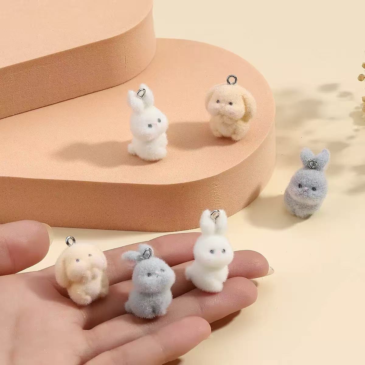 10pcs Flocking Little Rabbit R - Resin Craft Projects recension och pris