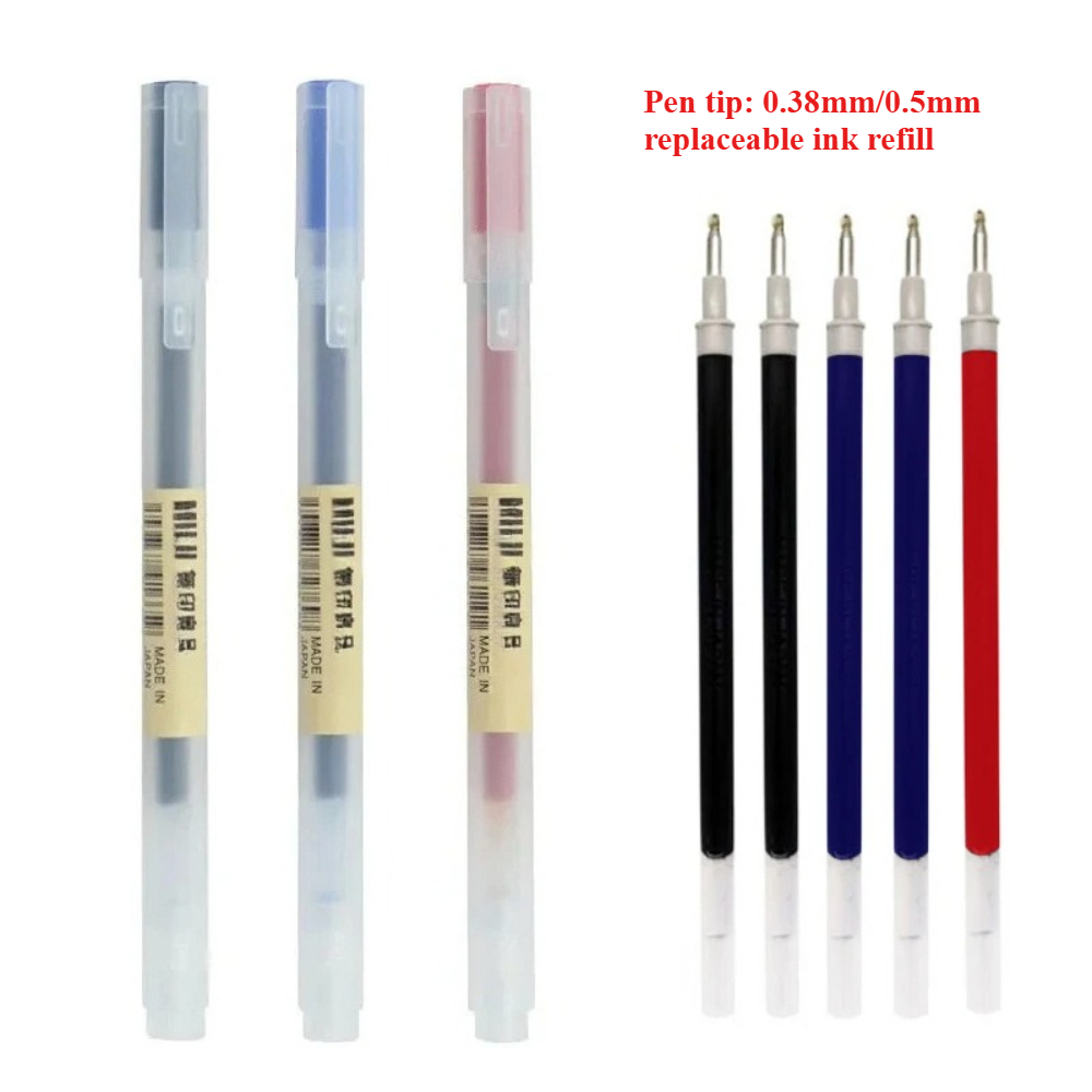 0.38/0.5mm Ink Refills Rod Han - Muji Stationery Gel Pen recension och pris